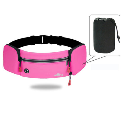 Ceinture de course ultra fine pour hommes et femmes, sac de taille de fitness, sac de taille de sport pour support Apple iPhone, course à pied, cyclisme, camping, gym, ceinture de course (gris foncé + bouteille d'eau) 