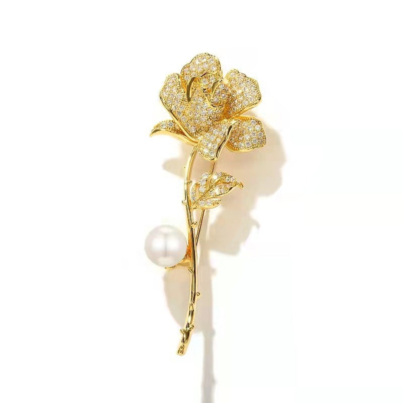 Rose corsage, Women's Flower Brooch, Women's simple pin Clothing with accessories Coat brooch