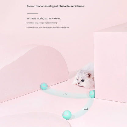 Gravity smart rolling ball Kitten electric toy teaser cat ball Bite resistant self-amusement automatic teaser cat ball