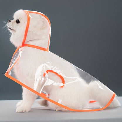 Pet supplies dog raincoat Teddy small and medium-sized dog new transparent plastic fashion poncho pet rain raincoat