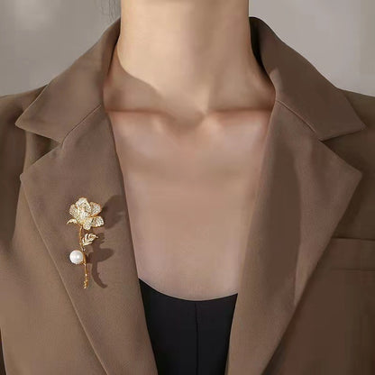 Rose corsage, Women's Flower Brooch, Women's simple pin Clothing with accessories Coat brooch