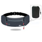 Ceinture de course ultra fine pour hommes et femmes, sac de taille de fitness, sac de taille de sport pour support Apple iPhone, course à pied, cyclisme, camping, gym, ceinture de course (gris foncé + bouteille d'eau) 