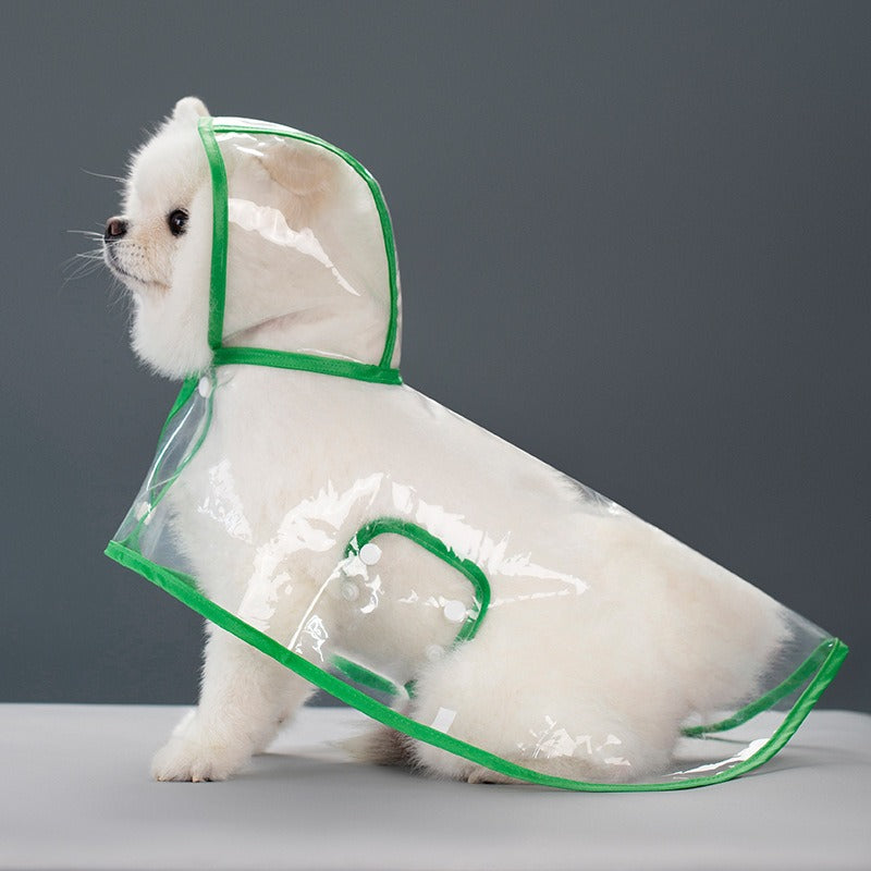 Pet supplies dog raincoat Teddy small and medium-sized dog new transparent plastic fashion poncho pet rain raincoat