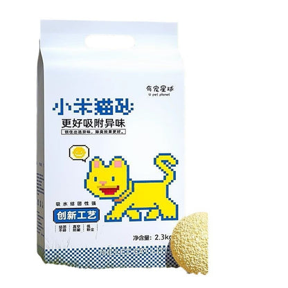 Millet cat litter deodorant dust-free plant corn millet mixed sand quick agglomeration non-stick bottom can be flushed toilet